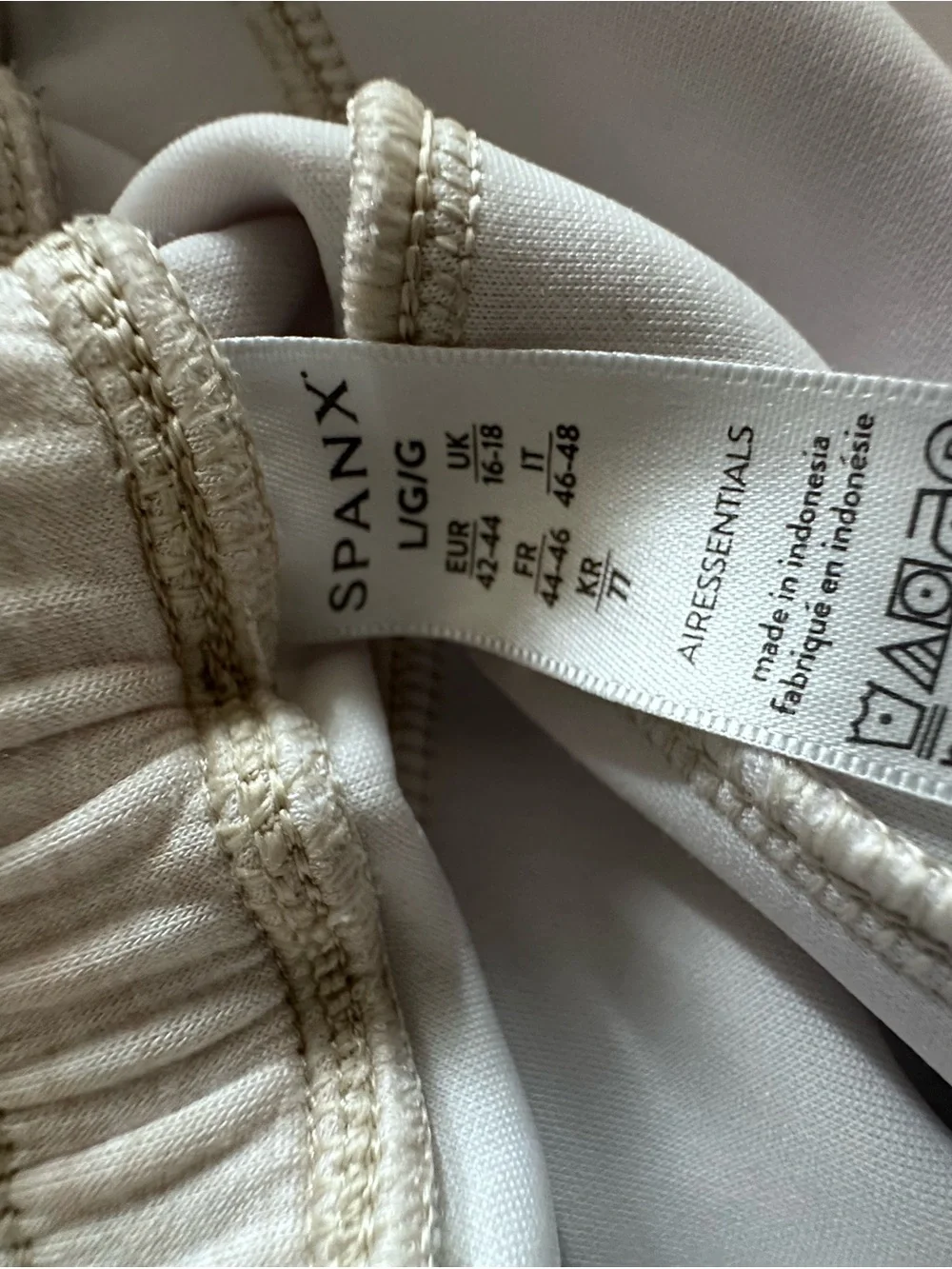 SPANX Woman’s Light Beige Drawstring Joggers
